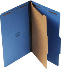 UNIVERSAL - 9-1/2 x 14-1/2", Legal, Cobalt Blue, Classification Folders with Top Tab Fastener - 25 Point Stock, Right of Center Tab Cut Location - A1 Tooling