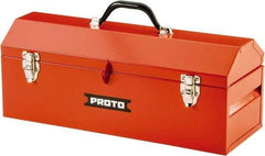 Proto - Hip-Roof Tool Box - 19" Wide x 7" Deep x 7" High, Steel, Safety Red - A1 Tooling