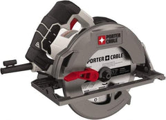 Porter-Cable - 15 Amps, 7-1/4" Blade Diam, 5,500 RPM, Electric Circular Saw - 120 Volts, 8' Cord Length, 5/8" Arbor Hole, Right Blade - A1 Tooling