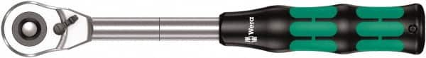 Wera - 1/2" Drive Pear Head Ratchet - Chrome Vanadium Finish, 11" OAL, 72 Gear Teeth, Ergonomic Cushion Grip Handle - A1 Tooling