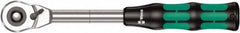 Wera - 1/2" Drive Pear Head Ratchet - Chrome Vanadium Finish, 11" OAL, 72 Gear Teeth, Ergonomic Cushion Grip Handle - A1 Tooling