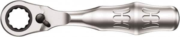 Wera - 1/4" Splined Drive Pear Head Mini-Ratchet Drive - Chrome Vanadium Finish, 4" OAL, 60 Gear Teeth, Forged Grip Handle - A1 Tooling