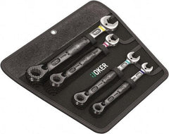 Wera - 4 Piece, 10mm to 19mm, Combination Wrench Set - Metric Measurement Standard, Chrome Vanadium Finish, Comes in Nylon Pouch - A1 Tooling