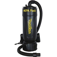 Dustless Technologies - 2.5 Gal, Polyethylene Tank, Dry, HEPA Backpack Vacuum - 11.6 Amps - A1 Tooling