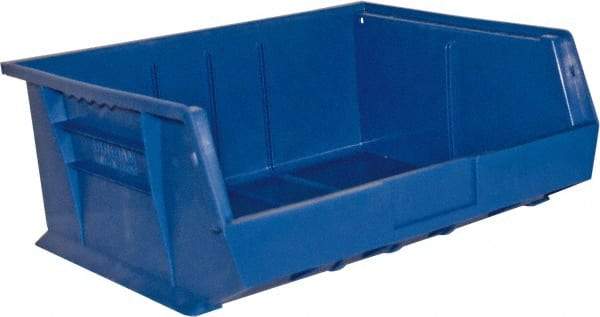 Durham - 14-5/8" Deep, Blue Plastic Hang and Stack Bins - 7" High x 16-3/4" Wide x 14-5/8" Long - A1 Tooling