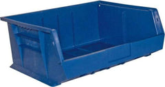 Durham - 14-5/8" Deep, Blue Plastic Hang and Stack Bins - 7" High x 16-3/4" Wide x 14-5/8" Long - A1 Tooling