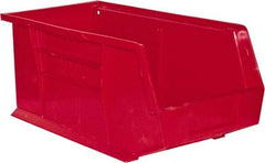 Durham - 14-5/8" Deep, Red Plastic Hang and Stack Bins - 7" High x 8-1/4" Wide x 14-5/8" Long - A1 Tooling