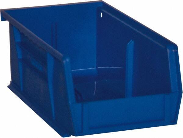 Durham - 7-7/16" Deep, Blue Plastic Hang and Stack Bins - 3" High x 4-3/16" Wide x 7-7/16" Long - A1 Tooling