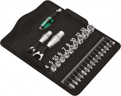 Wera - 27 Piece 1/4" Drive Ratchet Socket Set - Comes in Canvas Pouch - A1 Tooling