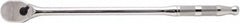 Proto - 1/2" Drive Pear Head Ratchet - Full Polish Chrome Finish, 18" OAL, 90 Gear Teeth, Long Handle, Reversible Head - A1 Tooling