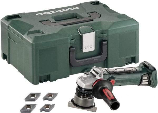 Metabo - 45° Bevel Angle, 5/32" Bevel Capacity, 7,000 RPM, Cordless Beveler - 5.5 Amps, 1/8" Min Workpiece Thickness - A1 Tooling