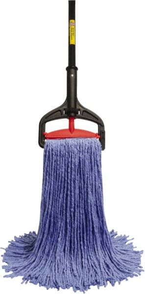 O-Cedar - Blue Deck Mop - 5" Long x 1-1/4" Wide Head, 60" Long Handle, Cotton Blend Head - A1 Tooling