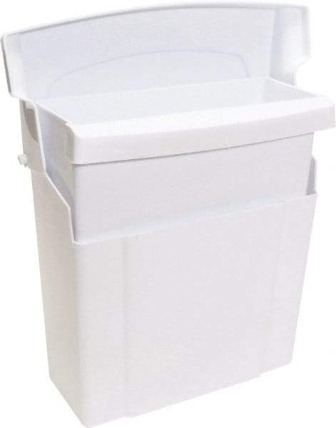 O-Cedar - Plastic Feminine Hygiene Product Receptacle - Surface Mount, 12" High x 5" Wide x 10" Deep, White - A1 Tooling