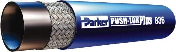 Parker - 3/8" ID x 0.63" OD CTL Push-on Air Hose - 400 Working psi, -55 to 302°F, Blue - A1 Tooling