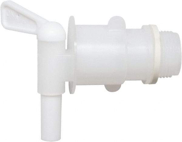 Detco - 3/4" NPT Plastic Rigid Drum Faucet - No Arrester, Manual Closing, 3" Long Extension - A1 Tooling