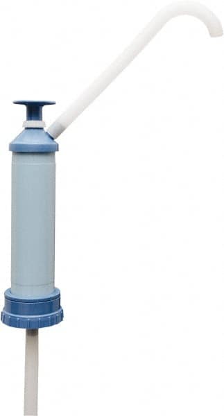 Detco - 16 Strokes per Gal, 1/2" Outlet, Plastic Hand Operated Drum Pump - 8 oz per Stroke, 11" OAL, For 15 to 55 Gal Drums - A1 Tooling