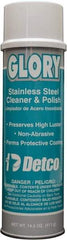 Detco - 20 fl oz Aerosol Stainless Steel Cleaner & Polish - Lemon Scented, Aerosol Can Container - A1 Tooling