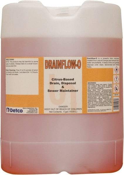 Detco - 5 Gal Liquid Drain Cleaner - Citrus Scent, Drum - A1 Tooling