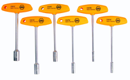 6 Piece - 3/16 - 1/2" - Ergonomic Comfort Grip T-Handle Inch Nut Driver Set - A1 Tooling