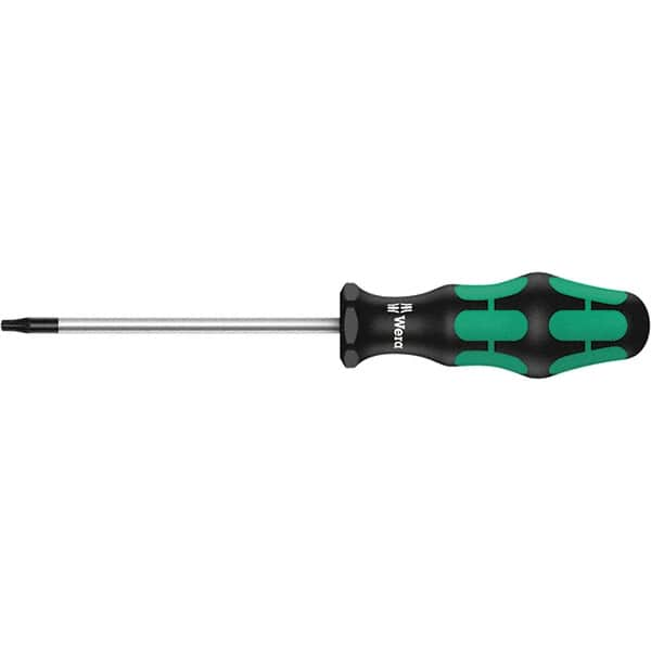 Wera - T8 Tamper Resistant Torx Driver - 2-3/8" Blade Length, 8-17/64" OAL, Ergonomic Handle, Chrome Plated Steel - A1 Tooling