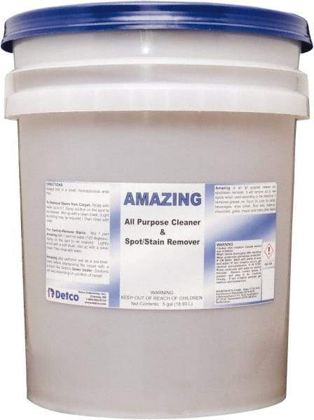 Detco - 5 Gal Bucket Spot/Stain Cleaner - Liquid, Butyl-Based, Unscented - A1 Tooling