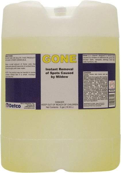 Detco - 5 Gal Drum Mildew Remover - Liquid, Water-Based, Unscented - A1 Tooling