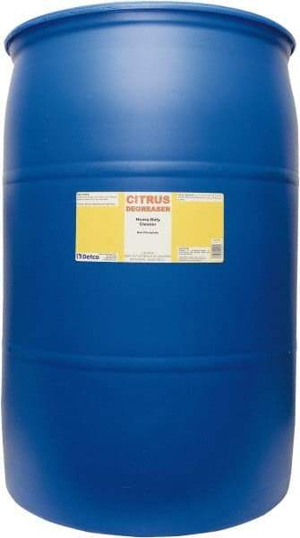 Detco - 55 Gal Drum Cleaner/Degreaser - Liquid, Butyl-Based, Citrus - A1 Tooling