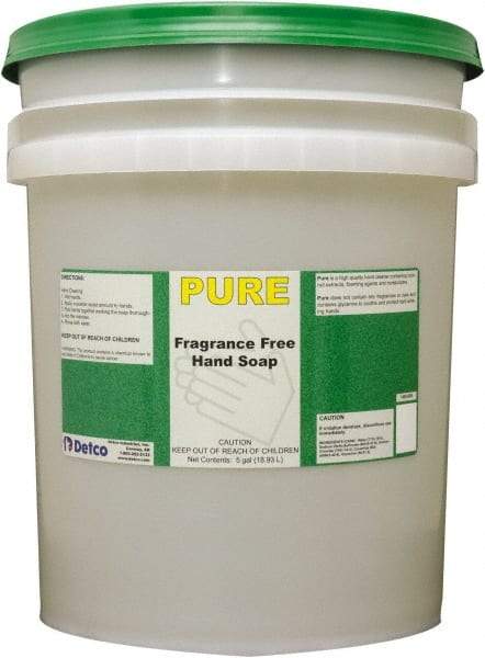 Detco - 5 Gal Pail Liquid Hand Cleaner - Pale Yellow, Fragrance Free Scent - A1 Tooling