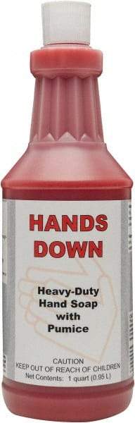 Detco - 32 oz Squeeze Bottle Gel Hand Cleaner with Grit - Red, Cherry Scent - A1 Tooling