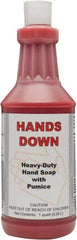 Detco - 32 oz Squeeze Bottle Gel Hand Cleaner with Grit - Red, Cherry Scent - A1 Tooling