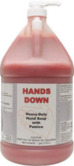 Detco - 1 Gal Pump Bottle Gel Hand Cleaner with Grit - Red, Cherry Scent - A1 Tooling