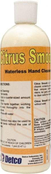 Detco - 16 oz Squeeze Bottle Waterless Cream Waterless Hand Cleaner - Yellow, Citrus Scent - A1 Tooling