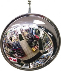 Se-Kure Domes&Mirrors - Indoor Round Convex Safety, Traffic & Inspection Mirrors - Acrylic Lens, Hardboard Backing, 16" Diam, 48' Max Covered Distance - A1 Tooling