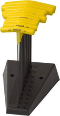 Bondhus - 10 Piece, T-Handle Cushion Grip Hex Key Set - 3/32 to 3/8" Range, 9" OAL, Protanium High Torque Steel - A1 Tooling