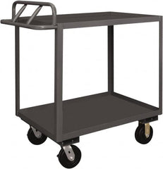 Durham - 3,600 Lb Capacity, 30" Wide x 48" Long x 39" High Service Cart - 2 Shelf, Steel, 2 Rigid/2 Swivel Casters - A1 Tooling