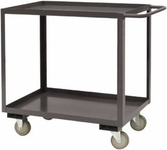 Durham - 1,200 Lb Capacity, 30" Wide x 48" Long x 37-5/8" High Service Cart - 2 Shelf, Steel, 2 Rigid/2 Swivel Casters - A1 Tooling