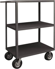 Durham - 1,200 Lb Capacity, 24" Wide x 48" Long x 50" High Instrument Cart - 3 Shelf, Steel, 2 Rigid/2 Swivel Casters - A1 Tooling