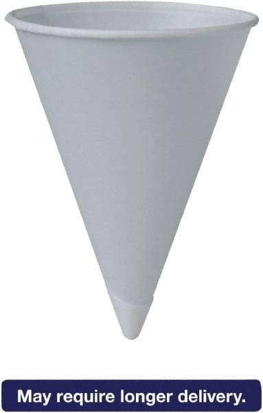 Solo - Bare Treated Paper Cone Water Cups, 6 oz, 200/Sleeve, 25 Sleeves/Carton - White - A1 Tooling