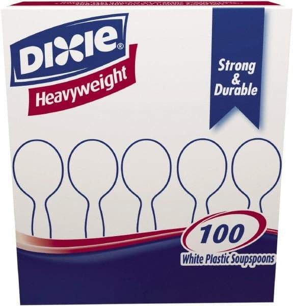 Dixie - Plastic Cutlery, Heavyweight Soup Spoons, 100/B oz - White - A1 Tooling