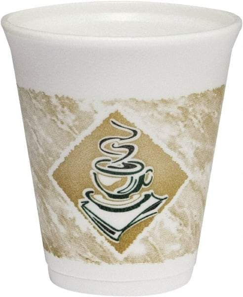 DART - Caf\xE9 G Foam Hot/Cold Cups, 8 oz - Brown, Green, White - A1 Tooling