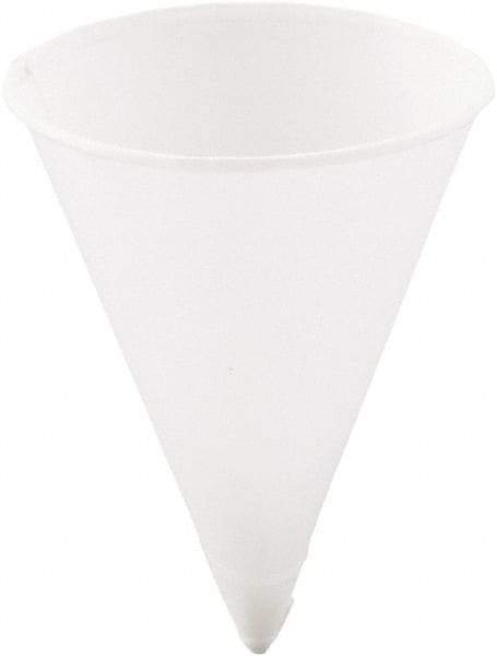 Solo - Cone Water Cups, Paper, 4 oz, Rolled Rim, 200/Bag, 25 Bags/Carton - White - A1 Tooling