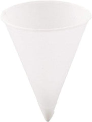 Solo - Cone Water Cups, Paper, 4 oz, Rolled Rim, 200/Bag, 25 Bags/Carton - White - A1 Tooling