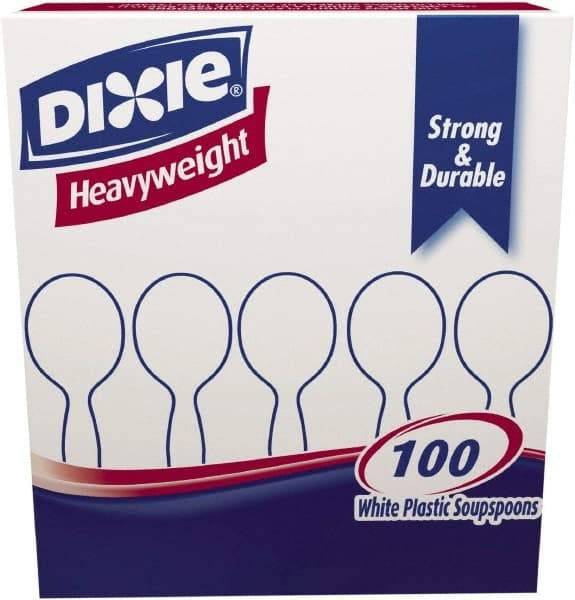 Dixie - Plastic Cutlery, Heavyweight Soup Spoons, 1000 per Carton - White - A1 Tooling