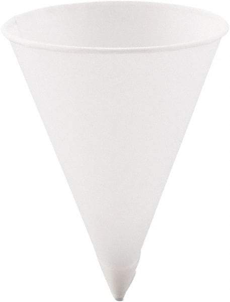 Solo - Cone Water Cups, Paper, 4.25 oz, Rolled Rim, 5000/Carton - White - A1 Tooling