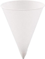 Solo - Cone Water Cups, Paper, 4.25 oz, Rolled Rim, 5000/Carton - White - A1 Tooling