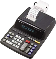 Sharp - Fluorescent Printing Calculator - 8-5/8 x 12-7/8 Display Size, Black, AC Powered, 4" Long x 9.6" Wide - A1 Tooling