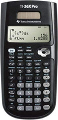 Texas Instruments - LCD Scientific Calculator - 3-3/8 x 7-1/4 Display Size, Black, Battery & Solar Powered, 9.7" Long x 6-1/2" Wide - A1 Tooling