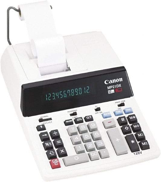 Canon - Fluorescent Printing Calculator - White, AC Powered, 12.2" Long x 9" Wide - A1 Tooling