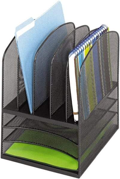 Safco - Black Desk Top Organizer - Steel, Mesh - A1 Tooling