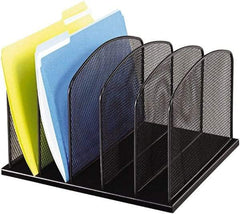 Safco - Black Document Organizer - Steel, Mesh - A1 Tooling